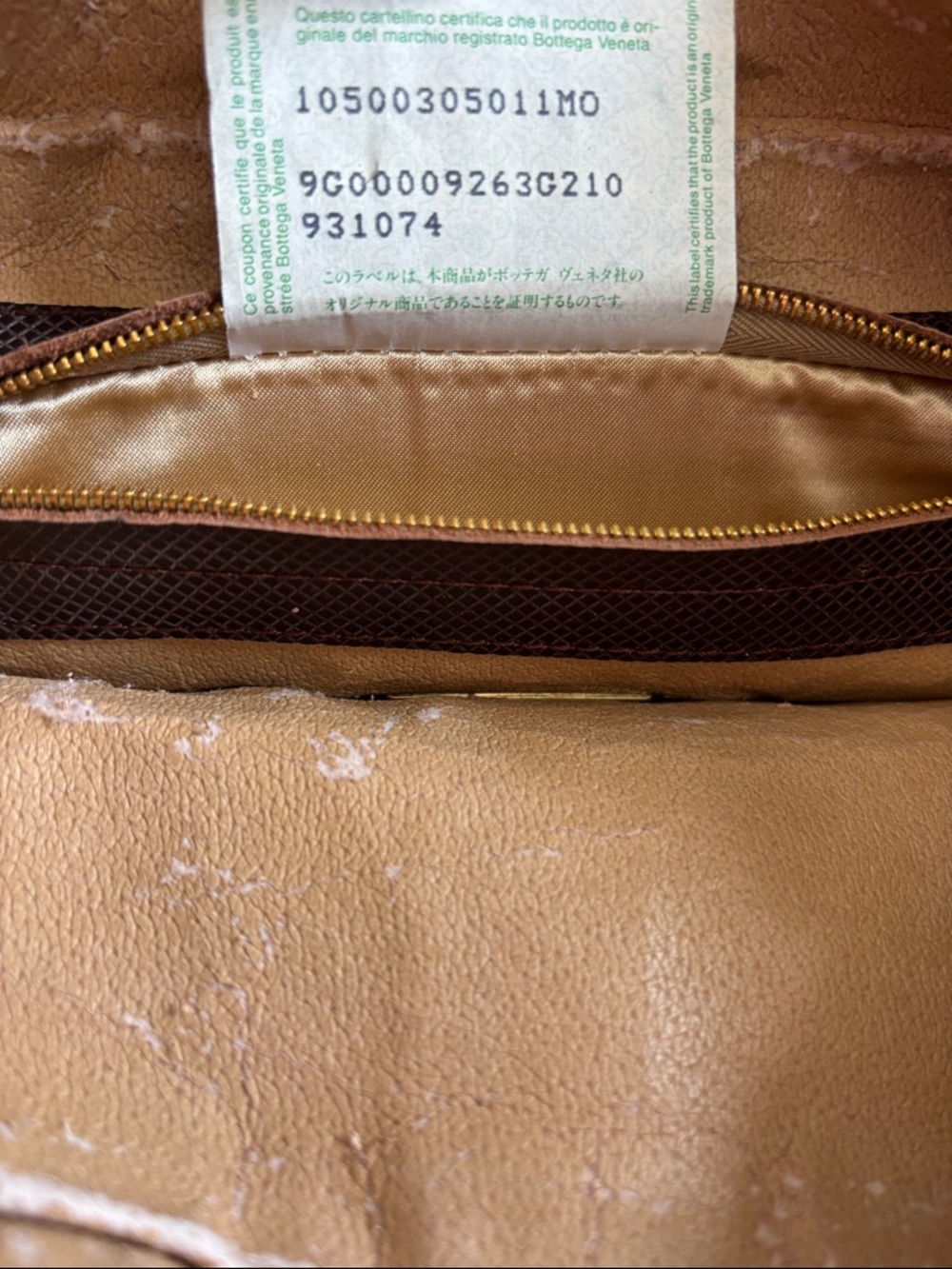Bottega Veneta Vintage Brown Leather Shoulder Bag Minimalist Woven Detail - Picture 15 of 16
